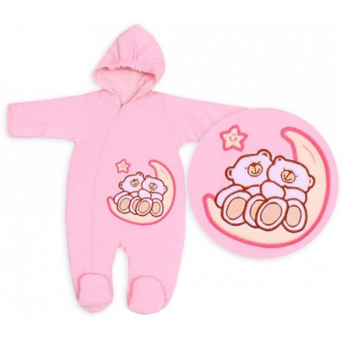 TERJAN Zimné/jesenné kombinézka/overal Medvedíky - sv. ružová, vel´.74