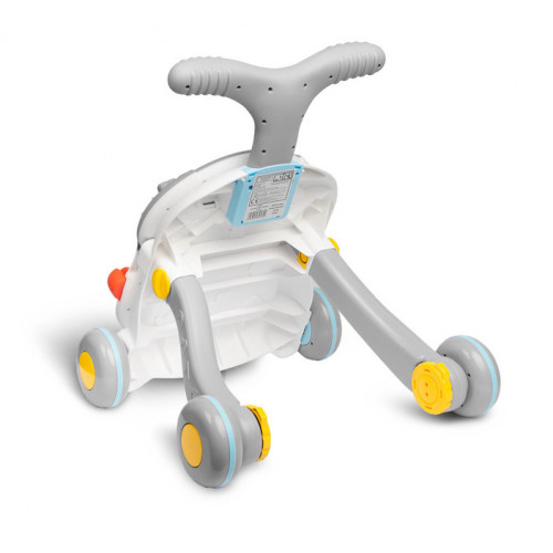 Detské interaktívne chodítko, stolček s príslušenstvom 2v1, TOYZ, sivé