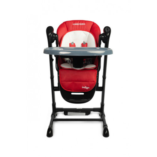 Jedálenská stolička, hojdačka 2 v 1, Indigo - černá, červená