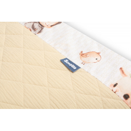 Mantinel do postieľky, mušelín, bavlna - Králičkovia, béžový