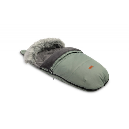 Zimný fusák s kožušinou 100x50cm, šalviovo zelený