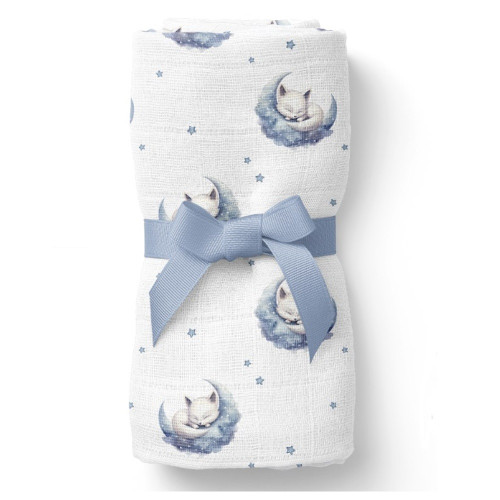 Luxusná osuška, plienka 110x110cm, bambusová, Lištičky