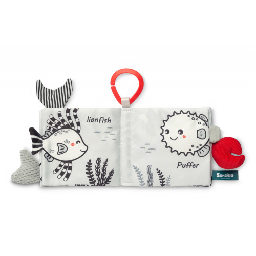 Kontrastná knižka pre bábätko black&white - Delfínik