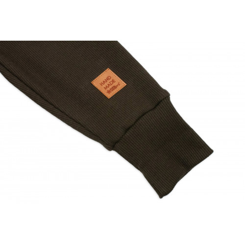 Rastúce legíny s trakmi, rebrované so širokým pásom - čokoláda