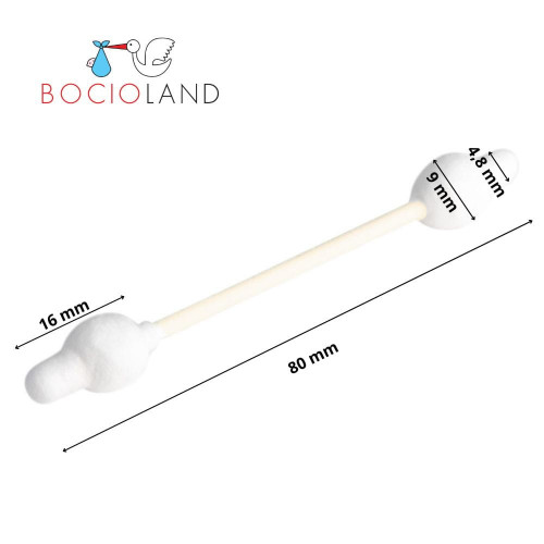 Výhodné balenie - Vatové tyčinky na čistenie nosa, uší a pupku, 3x 60 ks