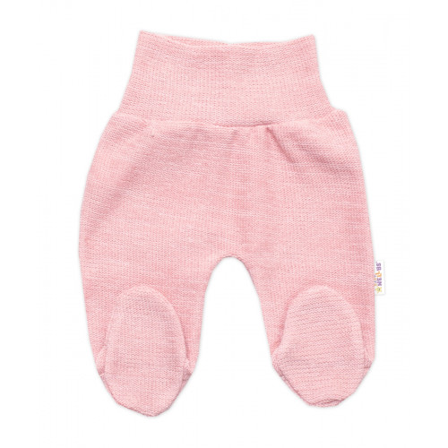Pletené dojčenské polodupačky Hand Made, Baby Nellys, ružové, veľ. 62