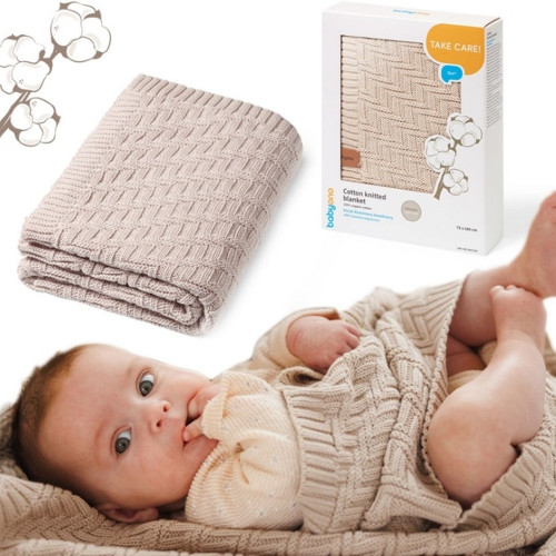 Detská bavlnená deka, 75x100cm - béžová