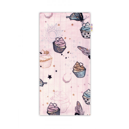 Baby Nellys Bambusová plienka Lux - Muffin, 75 x 75 cm, ružová