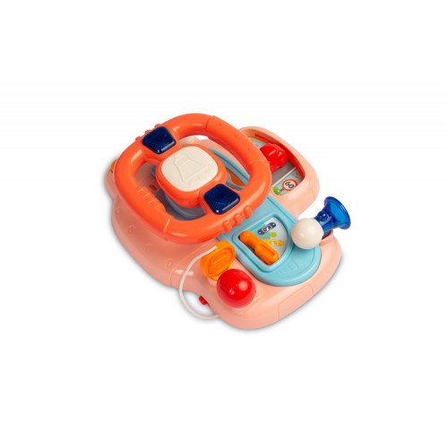 Interaktívna hračka so zvukom, volant - růžový