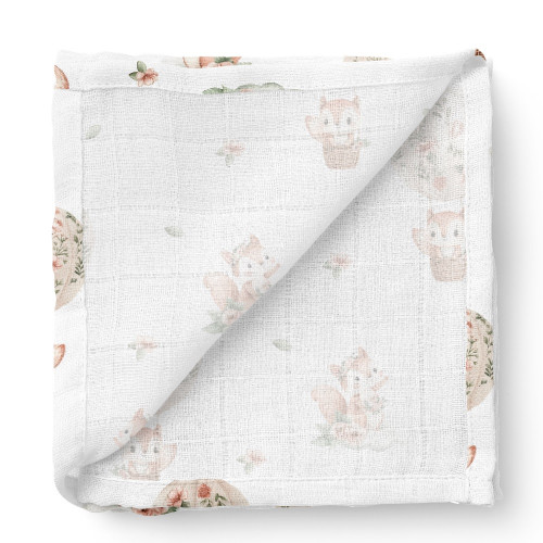 Bambusová plienka 75x75cm, lux, Veveričky