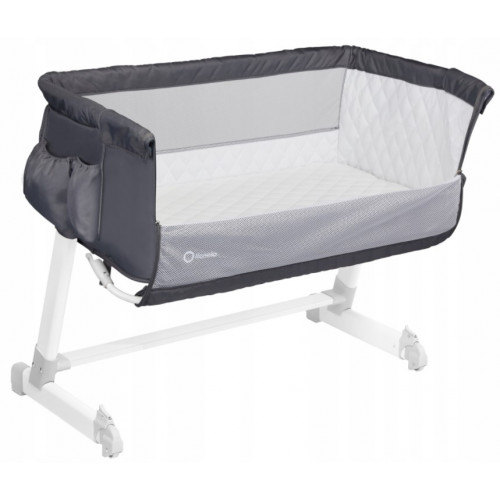 Lionelo Cestovná postieľka LO-Theo - Dark Grey