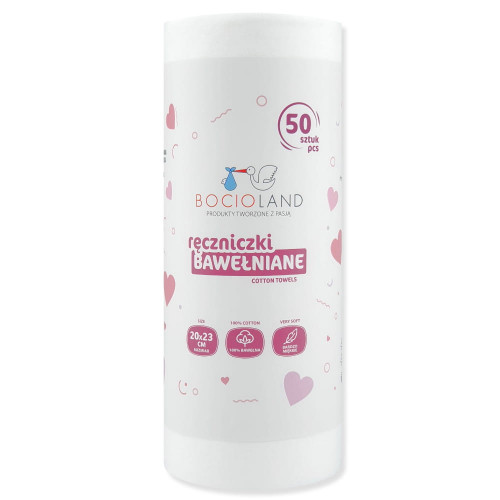 Jednorazové, hypoalergénne bavlnené uteráky pre novorodencov, 50 ks