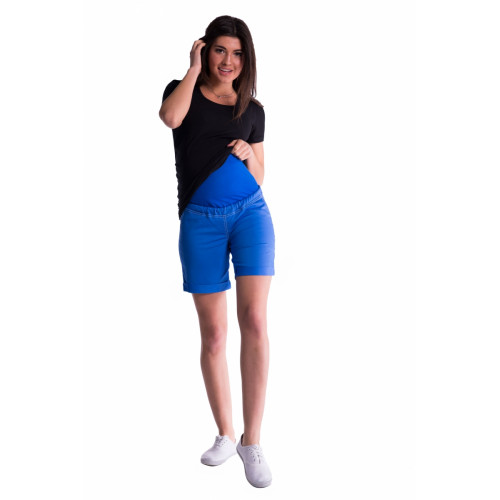 Be MaaMaa Tehotenské kraťasy s elastickým pásom - sv. modrá, vel´. XXXL