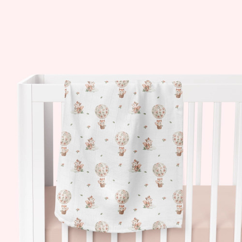 Bambusová plienka 75x75cm, lux, Veveričky