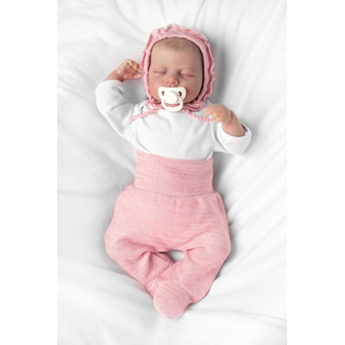 Pletené dojčenské polodupačky Hand Made, Baby Nellys, ružové, veľ. 68