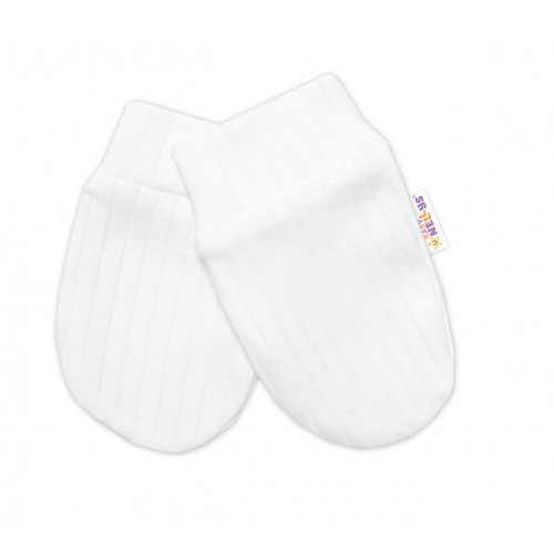 Baby Nellys 5-dielna rebrovaná súpravička do pôrodnice BOY, biela, veľ. 68