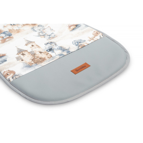 Vložka do kočíka, mušelín, Dráčik, modrý, jeans