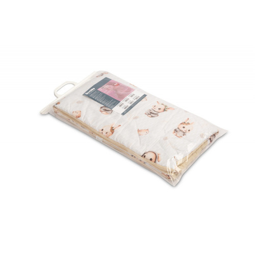 Mantinel do postieľky, mušelín, bavlna - Králičkovia, béžový