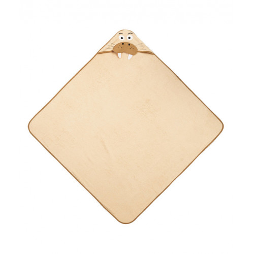 Detská osuška 100x100cm, froté bavlna, Mrož, béžová