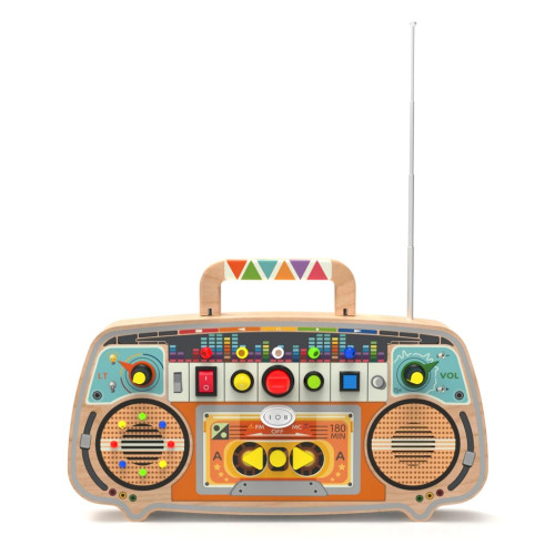 Montessori Activity board Drevené FM rádio