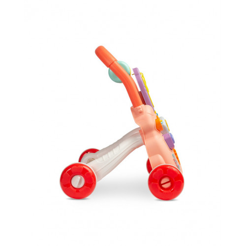 Detské interaktívne chodítko, stolček s príslušenstvom Zoo, ružové