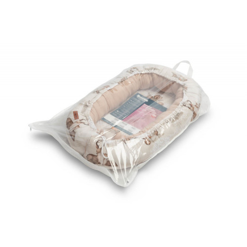 Hniezdočko, kokon pre bábätko mušelín, Zábava v lese, béžové