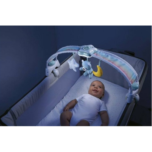 Interaktívny panel s melódiou a lampičkou - modrý