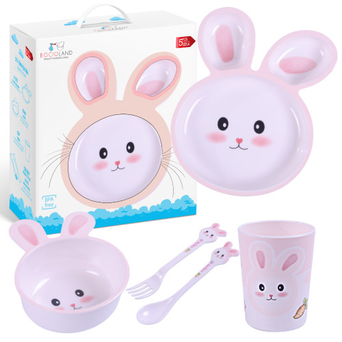 Sada detského riadu 5D pre deti - Bunny