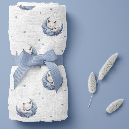 Bambusová plienka 75x75cm, lux, Lištičky