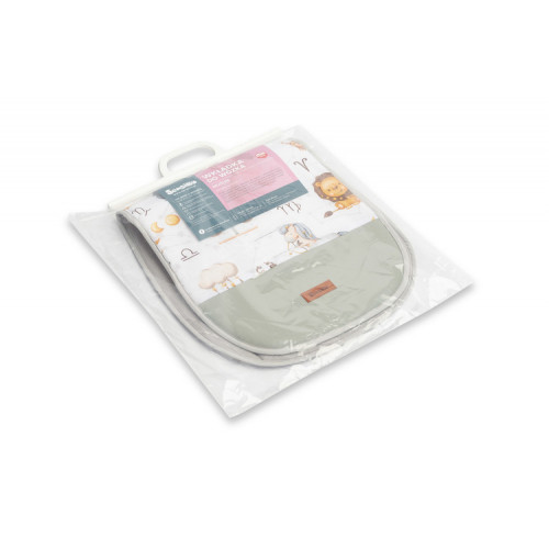 Vložka do kočíka, mušelín, Hviezdne zvieratká, šedá