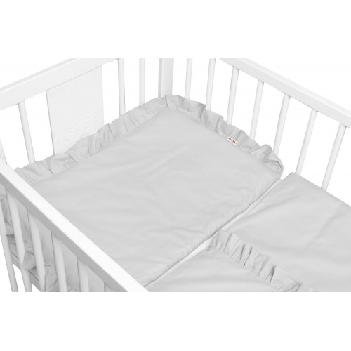 2-dielne bavlnené obliečky s volánikom SOFT, Baby Nellys, púdrovo ružové, 135x100 cm