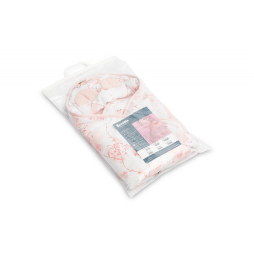 Zavinovačka 2v1 do autosedačky, kočíka, mušelín, bavlna - Víla Ema, ružová, biela