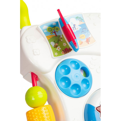 Detské interaktívne chodítko, stolček so zvukmi, dúhové