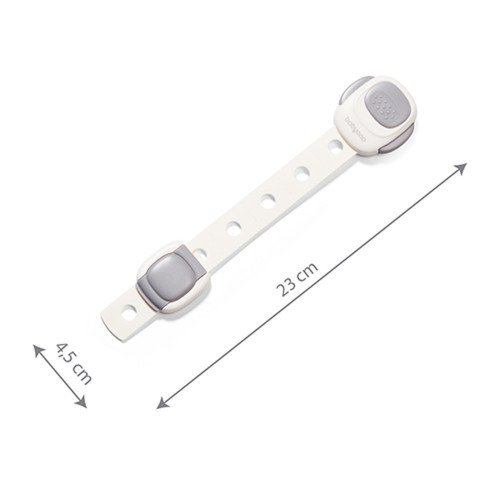 Bezpečnostná univerzálna blokáda - 2ks, bielo-šedé