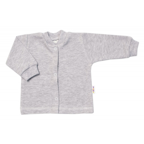 Baby Nellys 2 - dielna sada, bavlnené dupačky s košieľkou Sloníci, sivá, veľ. 68