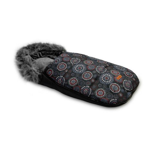 Prešívaný fusák s kožušinou SENSILLO OLAF ROZETA - čierny