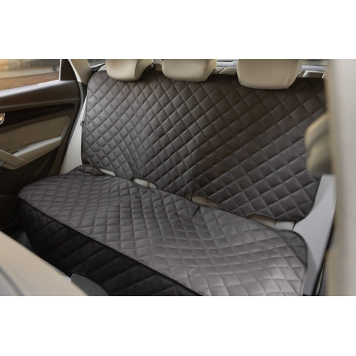 Prešívaná ochranná podložka sedadiel do auta - čierna