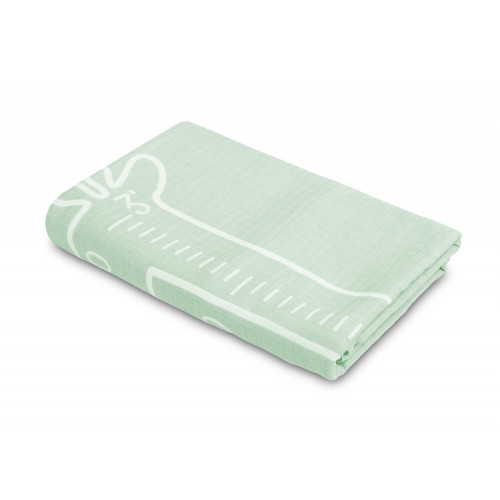 Míľniková mušelínová plienka/dečka 120x120 cm Boho Sensillo, mätová