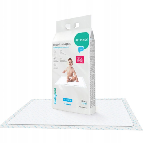 Hygienické podložky BabyOno 60×90 cm – komplet 5 balení (50+10 ks zadarmo)