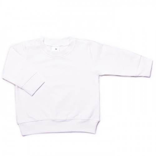 Baby Nellys Bavlnená tepláková mikina - biela, veľ. 80/86