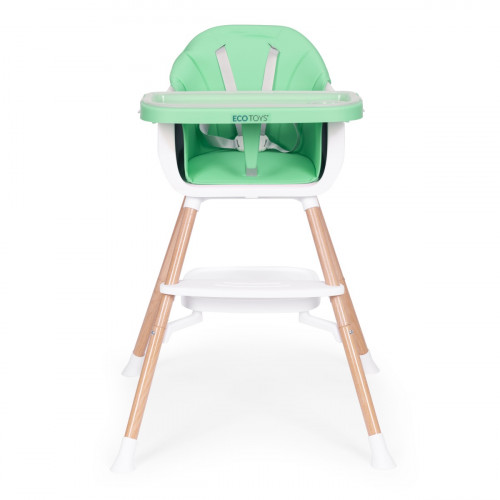 Detská jedálenská stolička 2v1, zelená