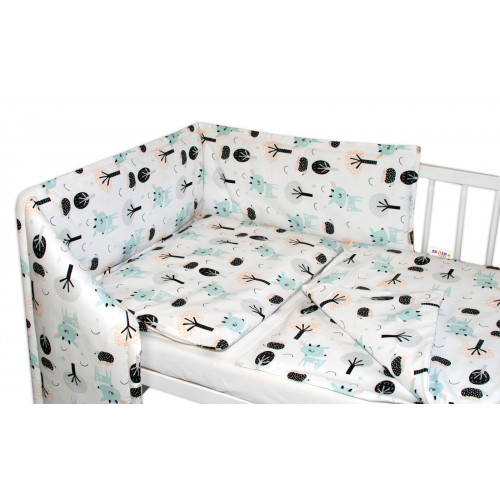 Baby Nellys Mantinel s obliečkami - Srnečci, 135x100