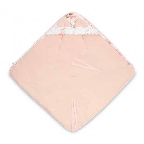 Zavinovačka 2v1 do autosedačky, kočíka, mušelín, bavlna - Víla Ema, ružová, biela