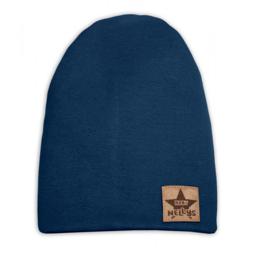 Baby Nellys Hand Made Jarná/jesenná bavlnená čiapka - dvojvrstvová, granátová, vel. 110