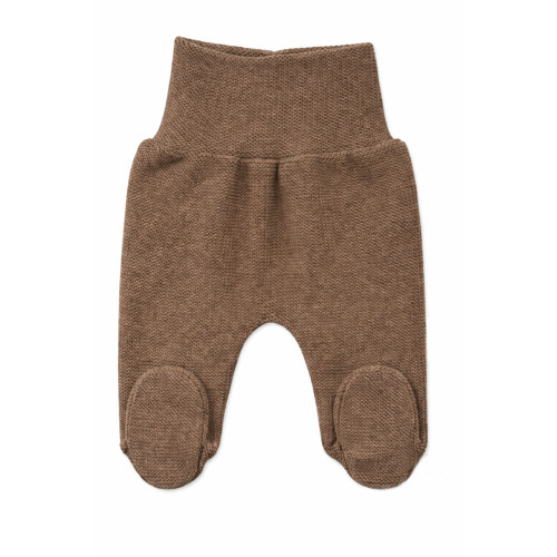 Pletené dojčenské polodupačky Hand Made, Baby Nellys, hnědé