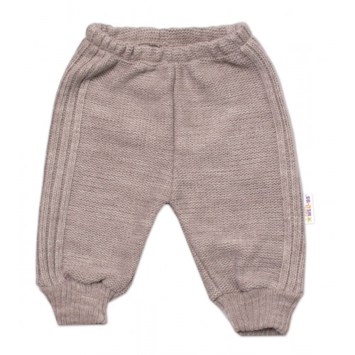 5-dielna pletená sada Baby Nellys, Boy, body, nohavice, sveter, čiapka, motýlik, béžová,80