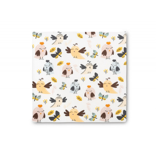 Detský sedák na stoličke 32x32x8cm - farebné vtáčiky