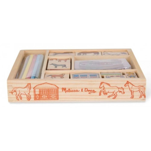 Drevené pečiatky v krabici Melissa&Doug - Horses