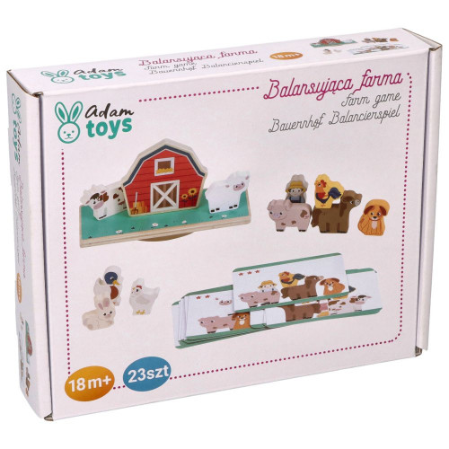 Drevená balančná hra, puzzle - Farma so zvieratkami