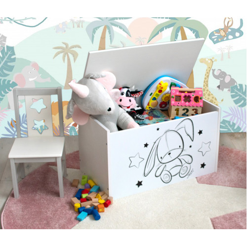 Box na hračky Nellys, HELEN - SURF biely